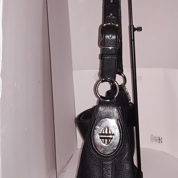 Coach Penelope Black Pebbled Leather  Shoulder Bag & Checkbook Cover - GUC - Picture 7 of 13